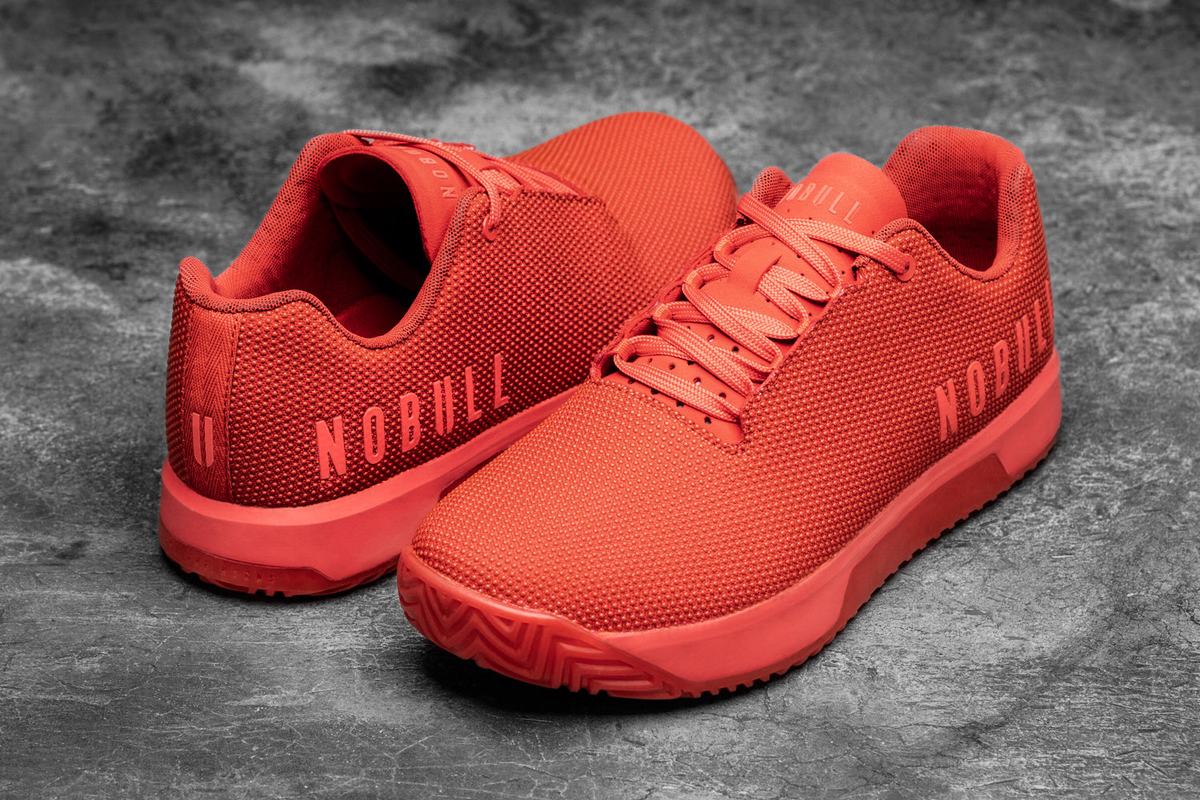 Nobull Superfabric Men's Trainers Red | Australia (TB1567)